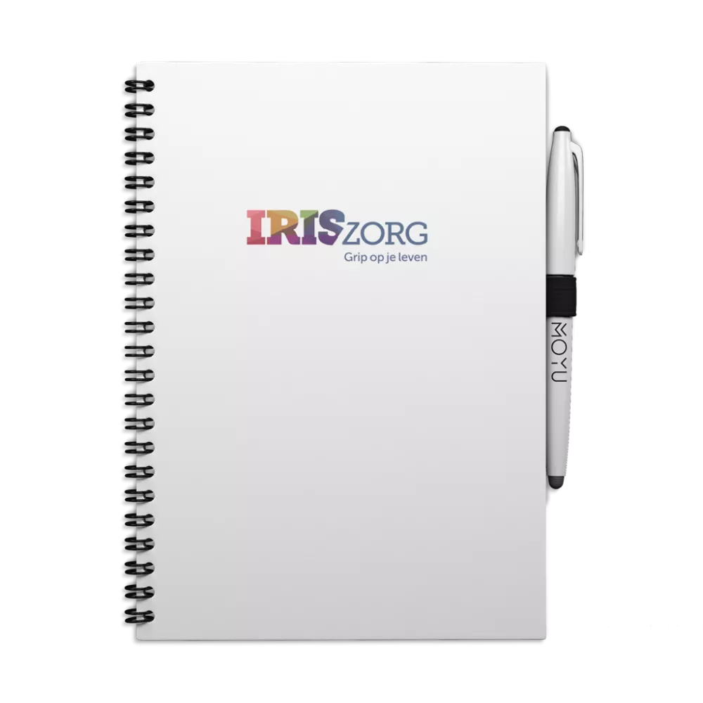 Uitwisbaarnotitieboek.nl & Iris Zorg | Uitwisbaar notitieboek bedrukken