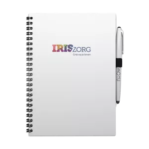 Uitwisbaarnotitieboek.nl & Iris Zorg | Uitwisbaar notitieboek bedrukken