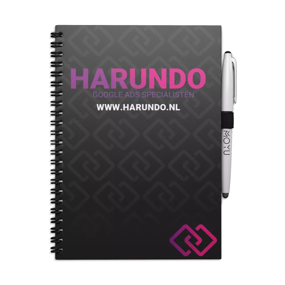 Uitwisbaar Notitieboek Eigen logo - Harundo