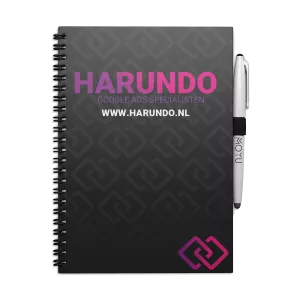 Uitwisbaar Notitieboek Eigen logo - Harundo