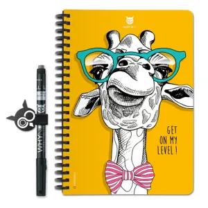 WhyNote Uitwisbaar Notitieboek A5 giraffe