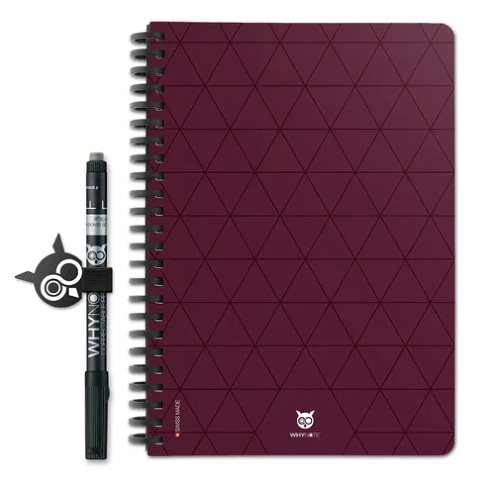 WhyNote | A5 | 40 pagina’s | Soft Touch kaft | Burgundy Tie