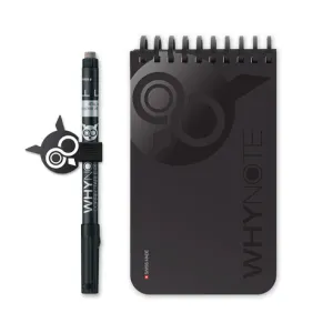 WhyNote | A6 slim fit | 40 pagina's | Soft Touch kaft | Black