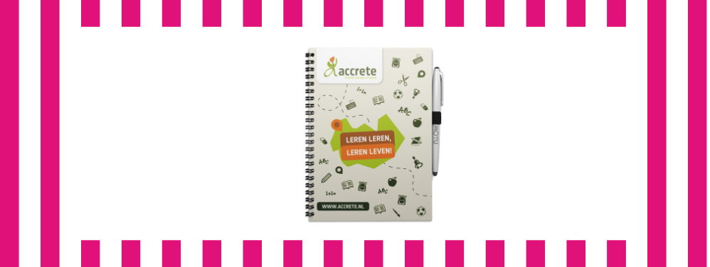 Accrete x Uitwisbaar Notitieboek: duurzaam noteren voor persoonlijke groei