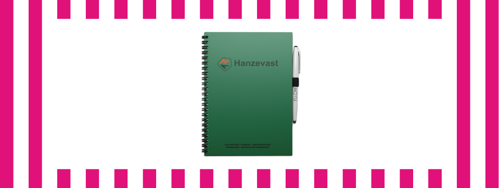 Hanzevast x Uitwisbaar Notitieboek: duurzaam noteren voor internationale groei