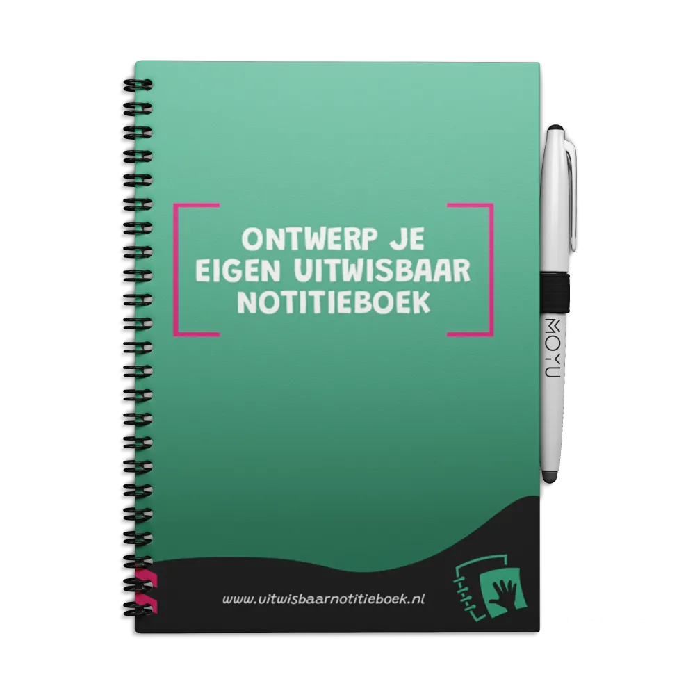 Uitwisbaar Notitieboek A5 | Met eigen logo | Hardcover | V.a. 50 stuks