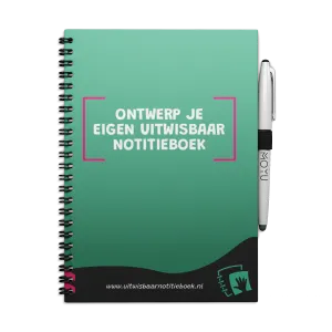 Uitwisbaar Notitieboek A5 | Met eigen logo | Hardcover | V.a. 50 stuks