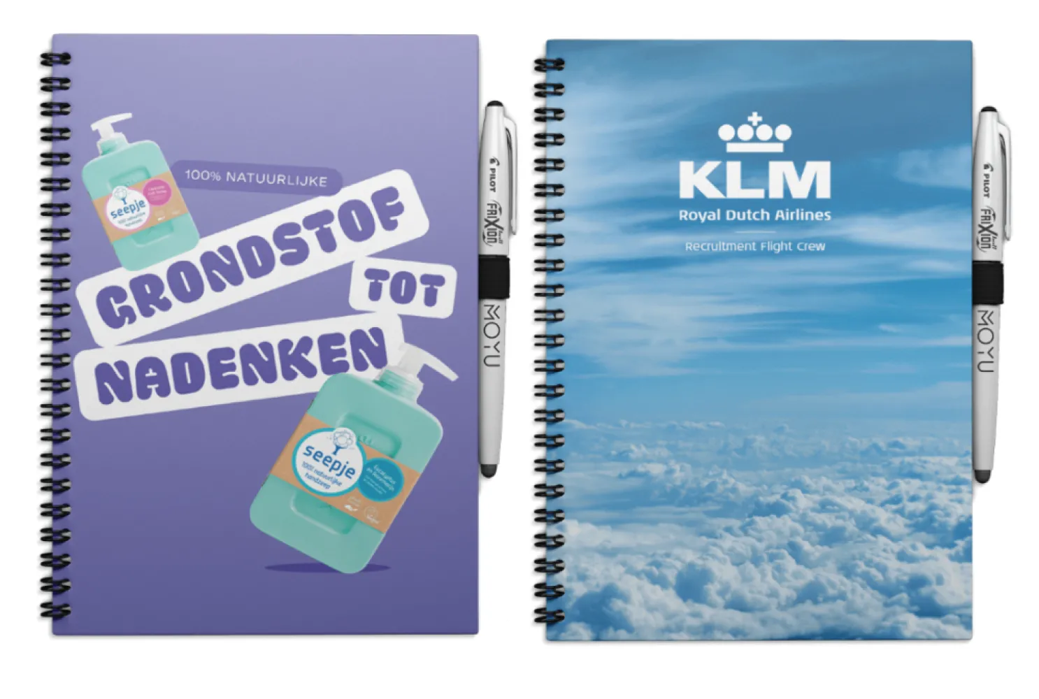 Uitwisbaar notitieboek met logo