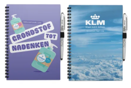 Uitwisbaar notitieboek met logo