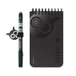 WhyNote | A6 slim fit | 40 pagina's | Soft Touch kaft | Black