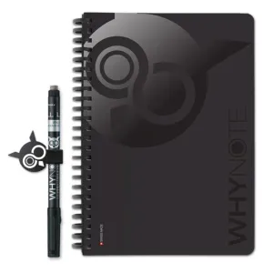 WhyNote | A5 | 40 pagina’s | Soft Touch kaft | Zwart