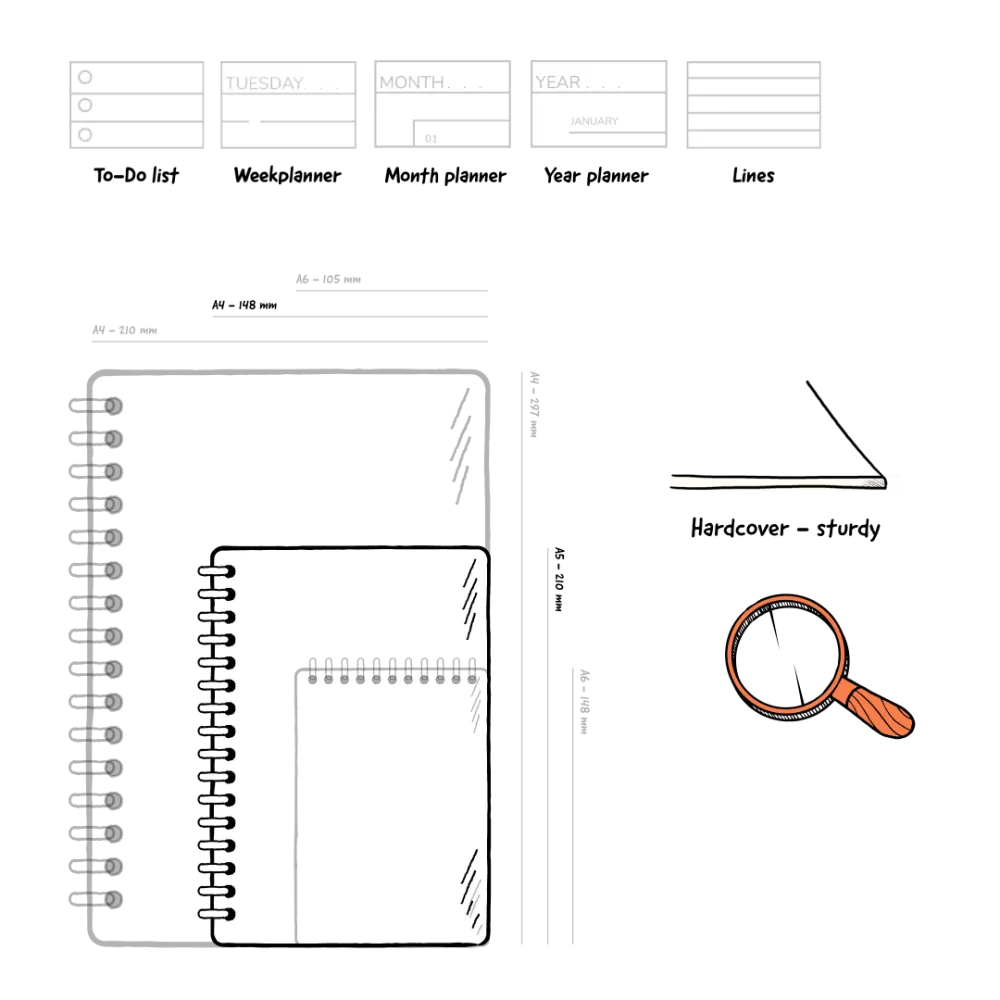 MOYU | A5 | 40 pagina’s | Premium Cover | Weekplanner Minimalisme