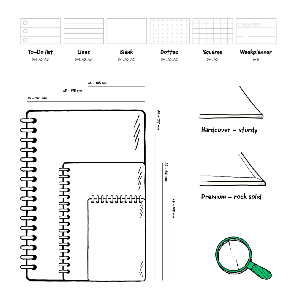 MOYU | A6 | 24 pagina's | Hardcover | Pitch Black